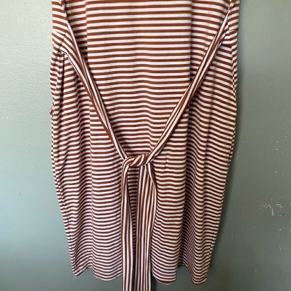 Merokeety copper striped tee dress pockets size S - Picture 5 of 9